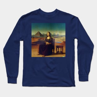 Mona Lisa Full Size Painting Long Sleeve T-Shirt